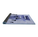 Thickness of Patterned Lavender Blue Rug, pat531blu