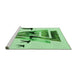 Sideview of Machine Washable Transitional Mint Green Rug, wshpat531grn