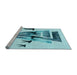 Sideview of Machine Washable Transitional Blue Ivy Blue Rug, wshpat531lblu