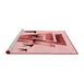 Sideview of Machine Washable Transitional Red Rug, wshpat531rd