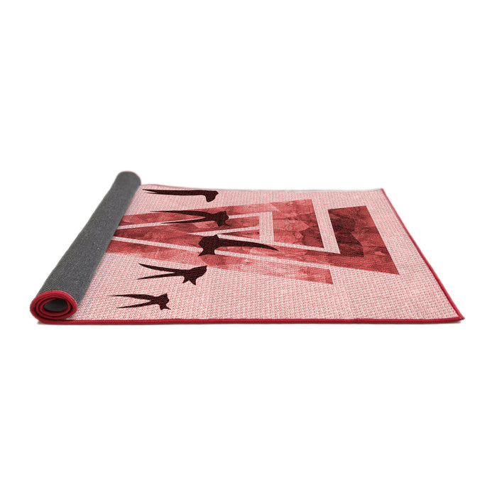 Thickness of Patterned Red Rug, pat531rd