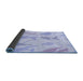 Thickness of Patterned Lavender Blue Rug, pat532blu