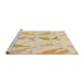 Sideview of Machine Washable Transitional Golden Blonde Gold Rug, wshpat532brn