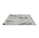 Sideview of Machine Washable Transitional Platinum Gray Rug, wshpat532gry