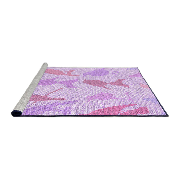 Sideview of Machine Washable Transitional Violet Purple Rug, wshpat532pur