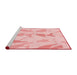 Sideview of Machine Washable Transitional Pastel Red Pink Rug, wshpat532rd