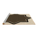 Sideview of Machine Washable Transitional Bakers Brown Rug, wshpat533brn