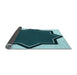 Thickness of Patterned Medium Teal Green Rug, pat533lblu