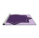 Sideview of Machine Washable Transitional Purple Rug, wshpat533pur