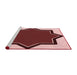 Sideview of Machine Washable Transitional Pastel Pink Rug, wshpat533rd