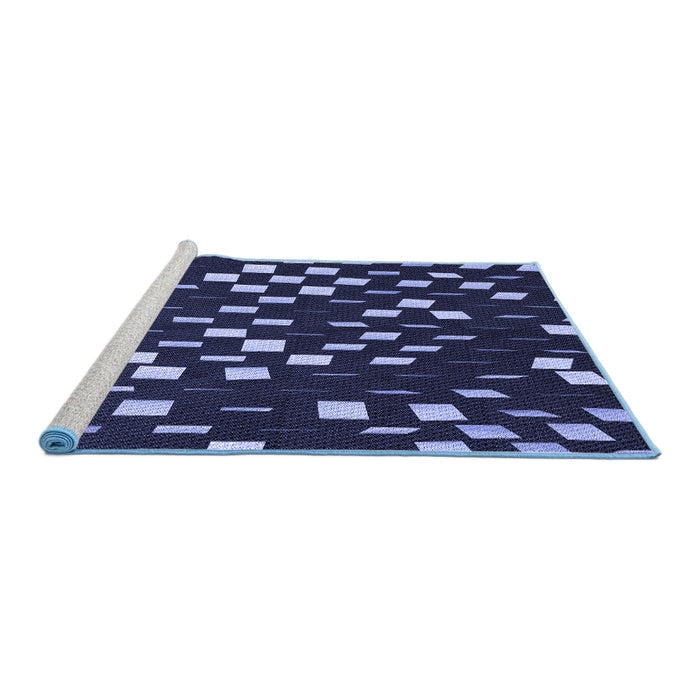 Sideview of Machine Washable Transitional Periwinkle Purple Rug, wshpat534blu