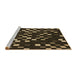 Sideview of Machine Washable Transitional Brown Rug, wshpat534brn