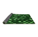 Thickness of Patterned Dark Forest Green Rug, pat534grn