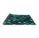 Thickness of Patterned Deep Teal Green Rug, pat534lblu