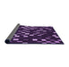 Thickness of Patterned Deep Purple Rug, pat534pur