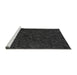 Sideview of Machine Washable Transitional Midnight Gray Rug, wshpat535gry