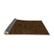 Thickness of Patterned Saddle Brown Rug, pat535org