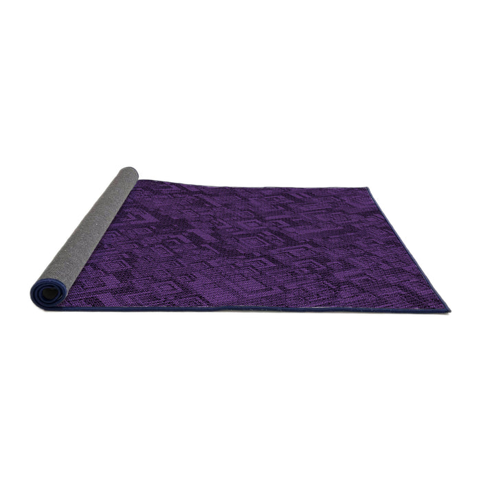 Thickness of Patterned Deep Purple Rug, pat535pur