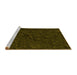 Sideview of Machine Washable Transitional Dark Bronze Brown Rug, wshpat535yw