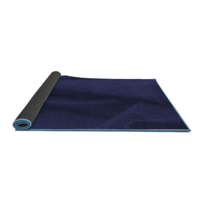Thickness of Patterned Night Blue Rug, pat536blu