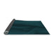 Thickness of Patterned Teal Green Rug, pat536lblu