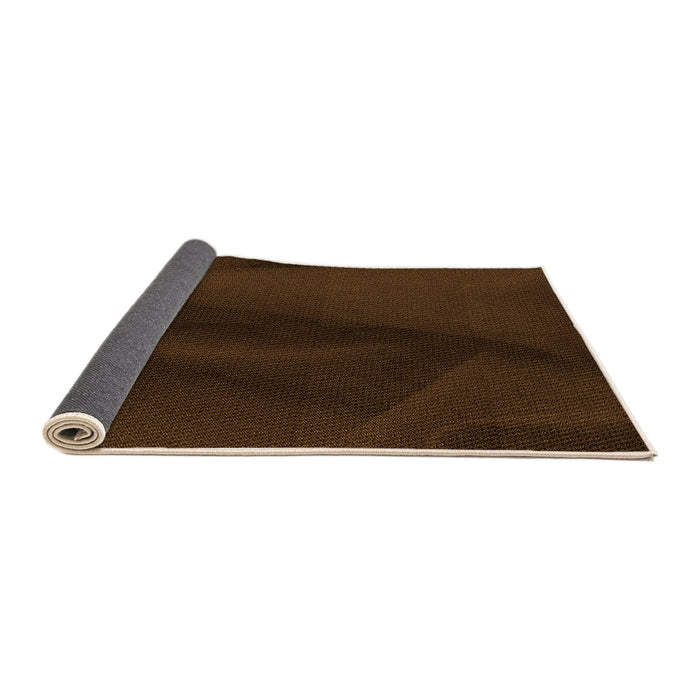 Thickness of Patterned Dark Bronze Brown Rug, pat536org