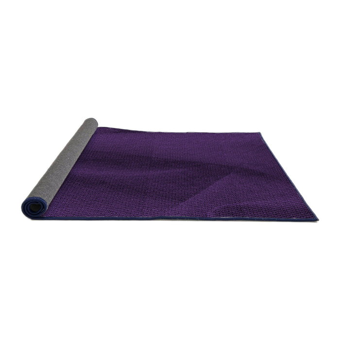 Thickness of Patterned Deep Purple Rug, pat536pur