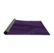 Thickness of Patterned Deep Purple Rug, pat536pur