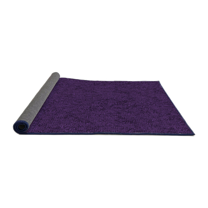Thickness of Patterned Deep Purple Rug, pat537pur