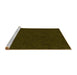 Sideview of Machine Washable Transitional Dark Bronze Brown Rug, wshpat537yw