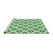Sideview of Machine Washable Transitional Mint Green Rug, wshpat538grn