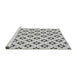 Sideview of Machine Washable Transitional Platinum Gray Rug, wshpat538gry