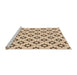 Sideview of Machine Washable Transitional Light Brown Rug, wshpat538org