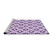 Sideview of Machine Washable Transitional Purple Flower Purple Rug, wshpat538pur