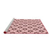 Sideview of Machine Washable Transitional Light Rose Pink Rug, wshpat538rd