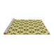 Sideview of Machine Washable Transitional Sun Yellow Rug, wshpat538yw