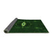 Thickness of Patterned Green Rug, pat539grn