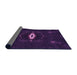 Thickness of Patterned Deep Purple Rug, pat539pur