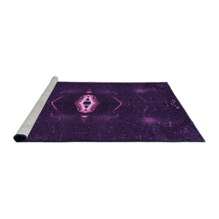 Sideview of Machine Washable Transitional Deep Purple Rug, wshpat539pur