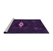 Sideview of Machine Washable Transitional Deep Purple Rug, wshpat539pur