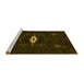 Sideview of Machine Washable Transitional Dark Bronze Brown Rug, wshpat539yw