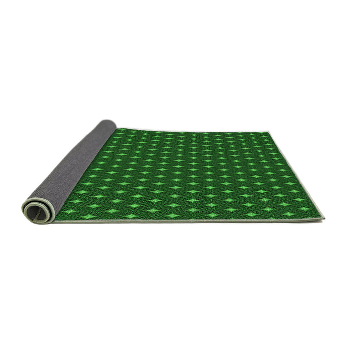 Patterned Deep Emerald Green Rug, pat54grn