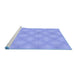 Sideview of Machine Washable Transitional Light Slate Blue Rug, wshpat540blu