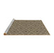 Sideview of Machine Washable Transitional Chocolate Brown Rug, wshpat542brn