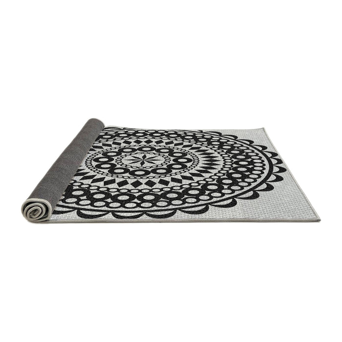 Thickness of Patterned Gray Brown Rug, pat543gry