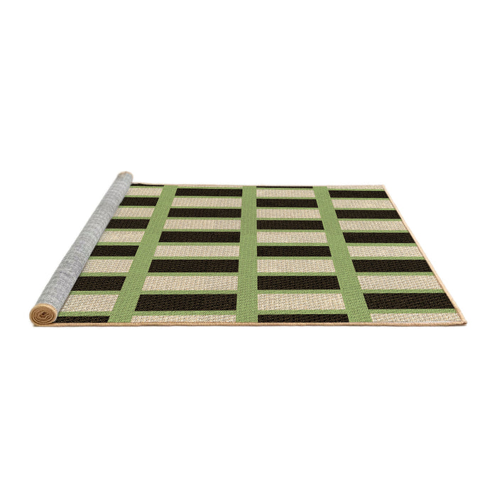 Sideview of Machine Washable Transitional Chocolate Brown Rug, wshpat544brn