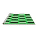 Sideview of Machine Washable Transitional Green Rug, wshpat544grn