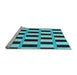 Sideview of Machine Washable Transitional Medium Teal Green Rug, wshpat544lblu