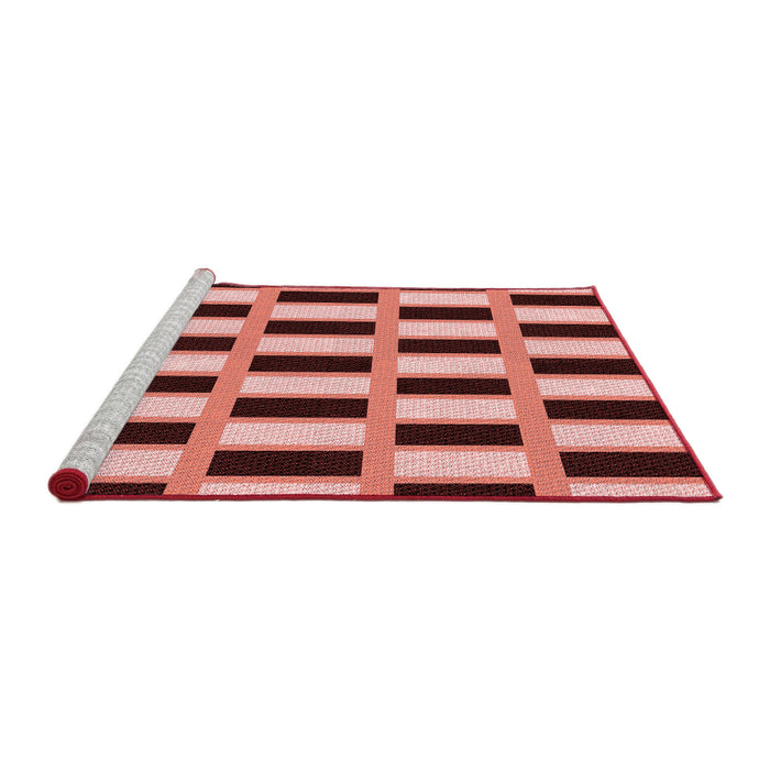 Sideview of Machine Washable Transitional Pastel Pink Rug, wshpat544rd