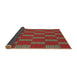 Thickness of Patterned Red Rug, pat545brn